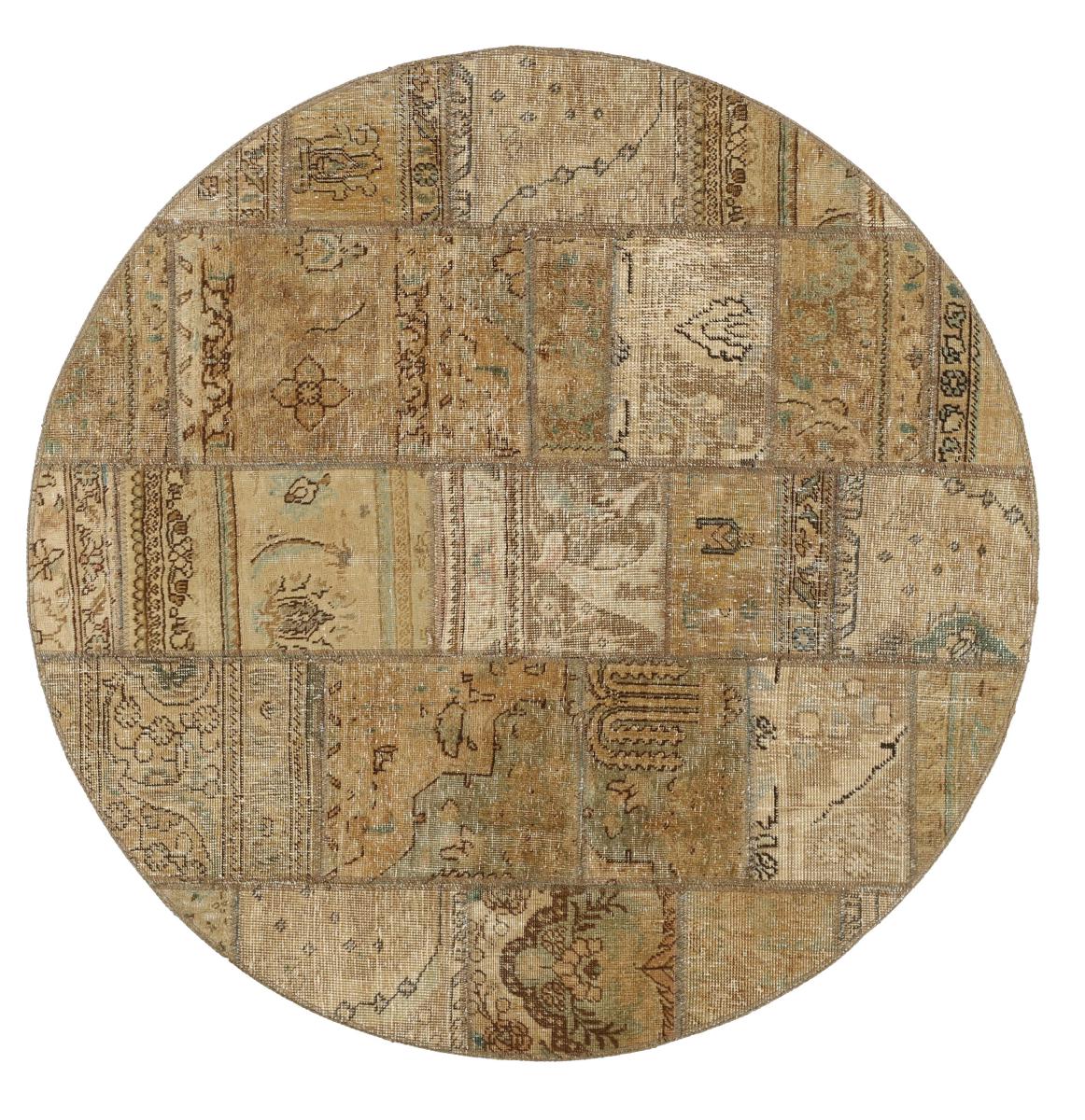 Tapis persan Patchwork 151x149 151x149, Tapis persan Noué à la main