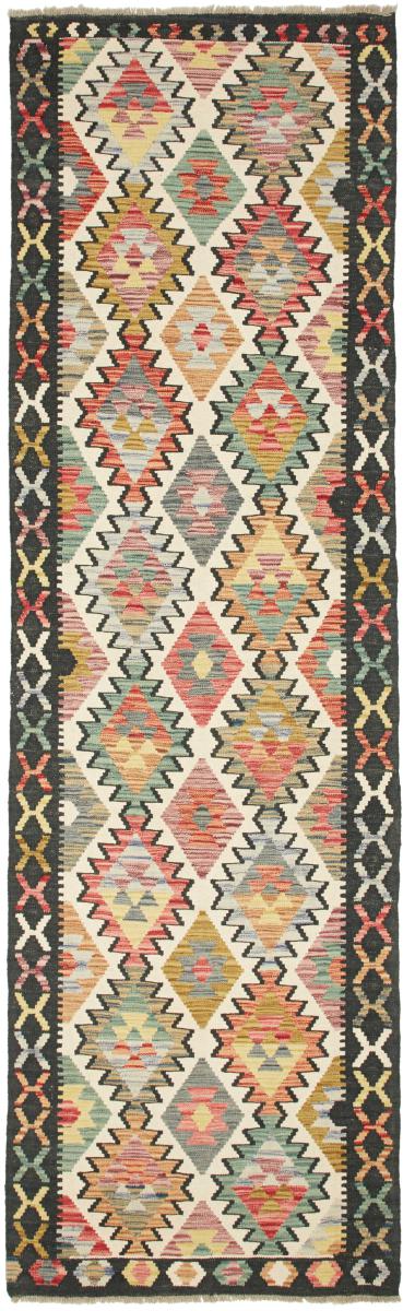 Afghanischer Teppich Kelim Afghan 303x90 303x90, Perserteppich Handgewebt
