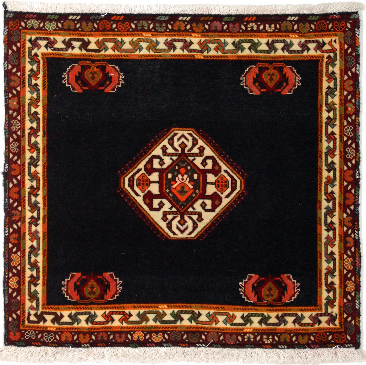 Persian Rug Ghashghai 63x61 63x61, Persian Rug Knotted by hand