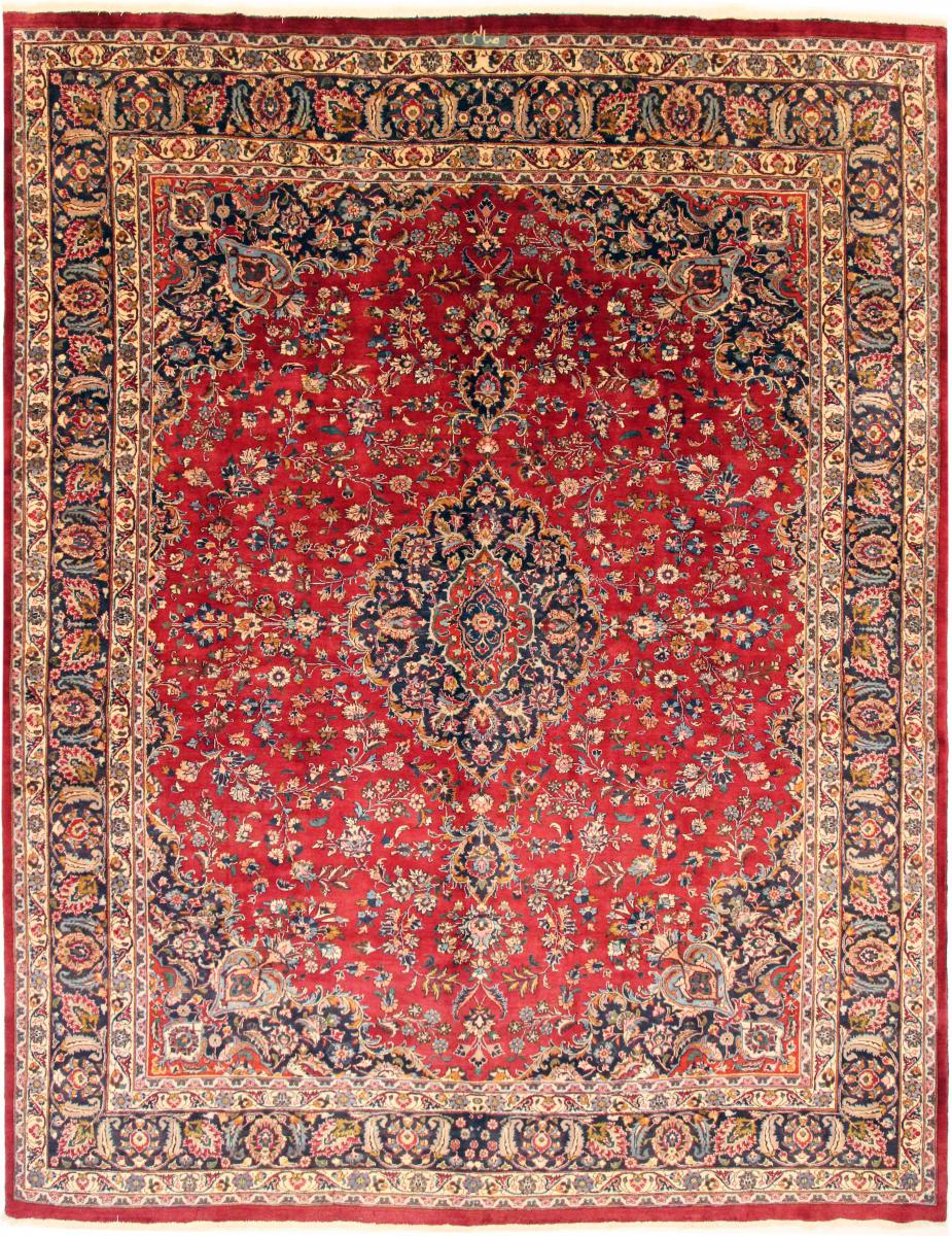 Persisk tæppe Mashhad 382x305 382x305, Persisk tæppe Knyttet i hånden