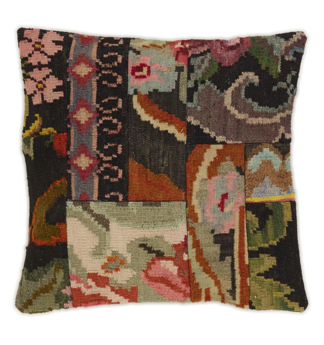 Indo rug Rosen Kilim Kissen 49x51 49x51, Persian Rug Woven by hand