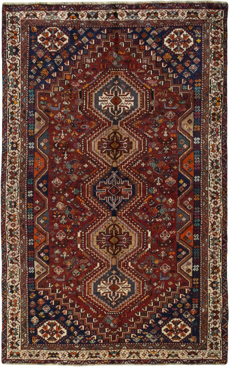 Persisk tæppe Shiraz 249x161 249x161, Persisk tæppe Knyttet i hånden