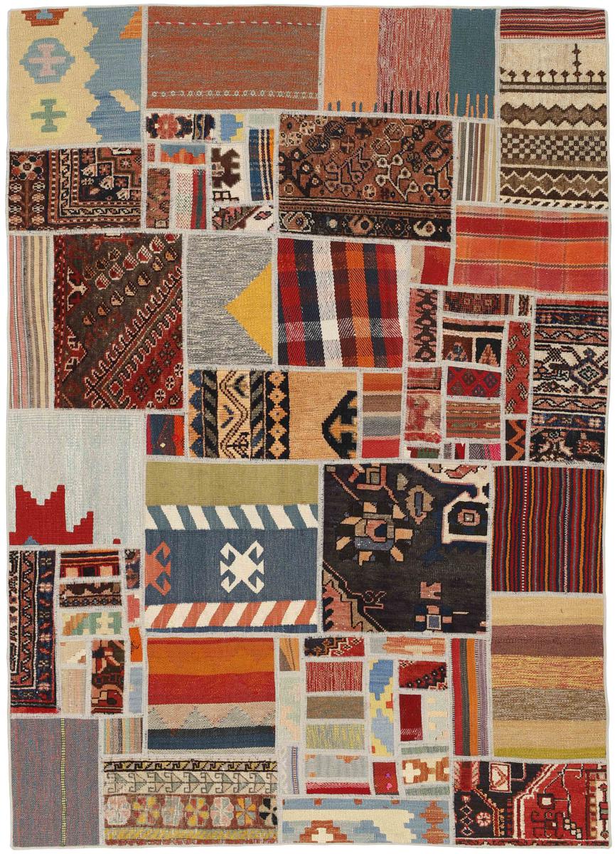 Tapete persa Kilim Patchwork 201x139 201x139, Tapete persa Tecido à mão