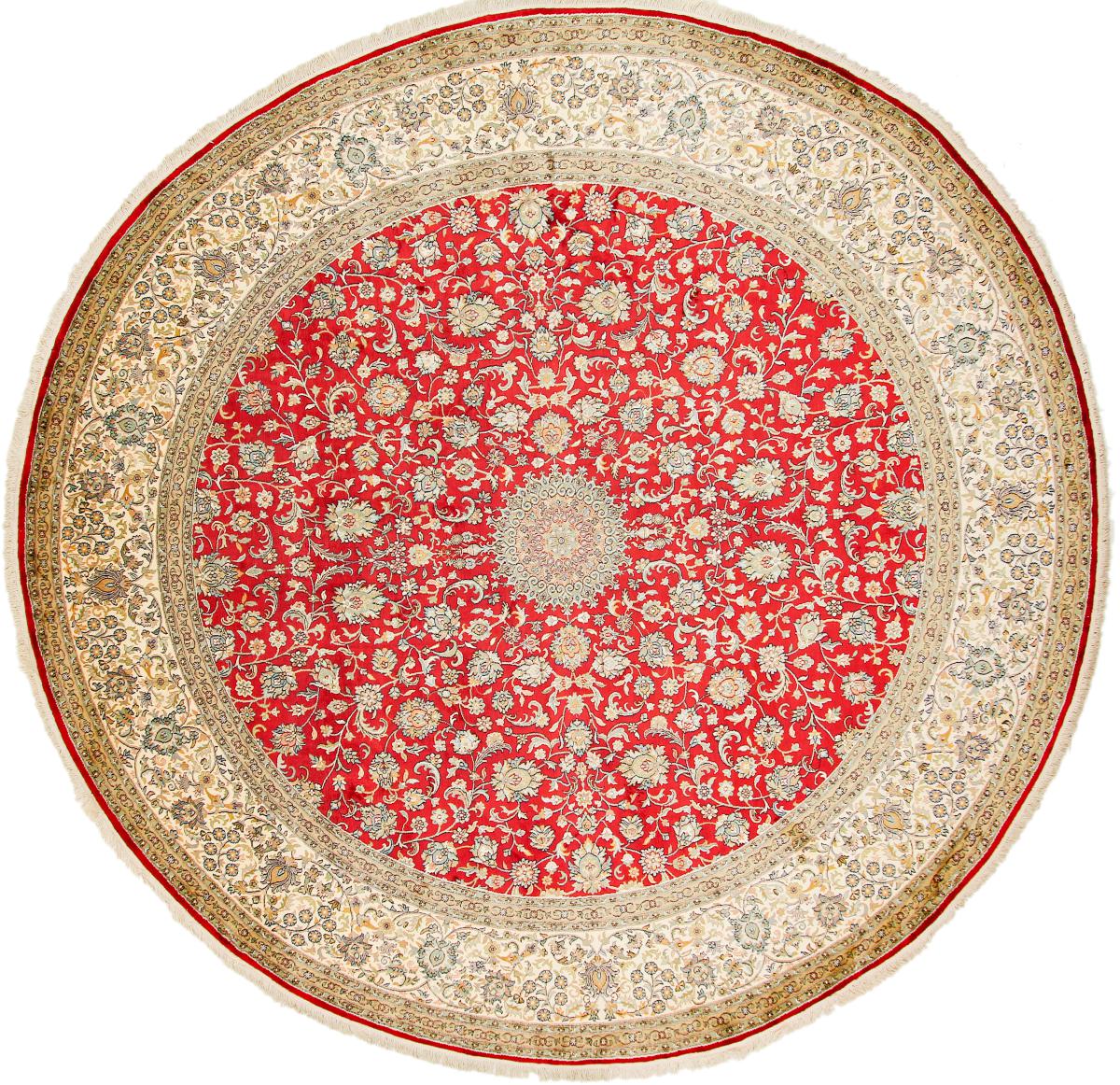 Tapis indien Cachemire Soie 318x312 318x312, Tapis persan Noué à la main