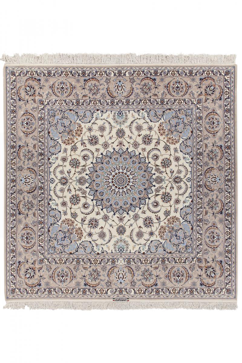 Persian Rug Isfahan Silk Warp 210x210 210x210, Persian Rug Knotted by hand