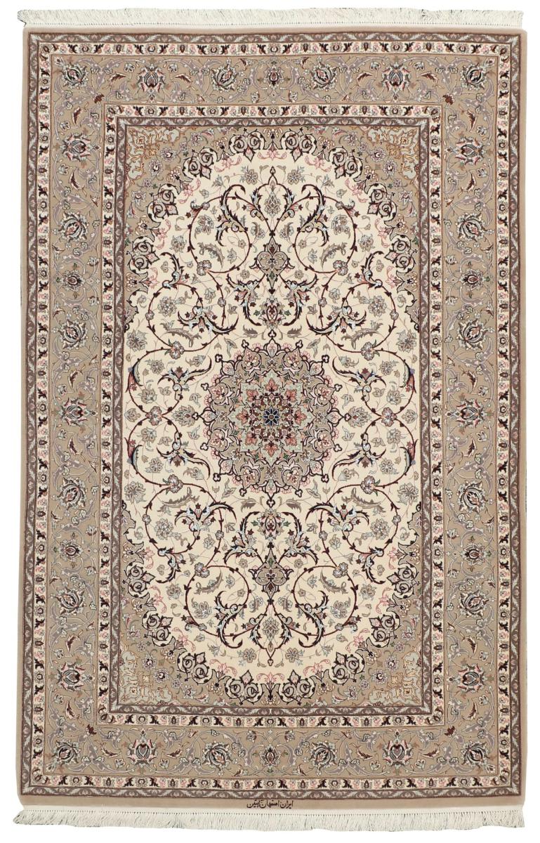 Alfombra persa Isfahán Urdimbre de Seda 199x129 199x129, Alfombra persa Anudado a mano