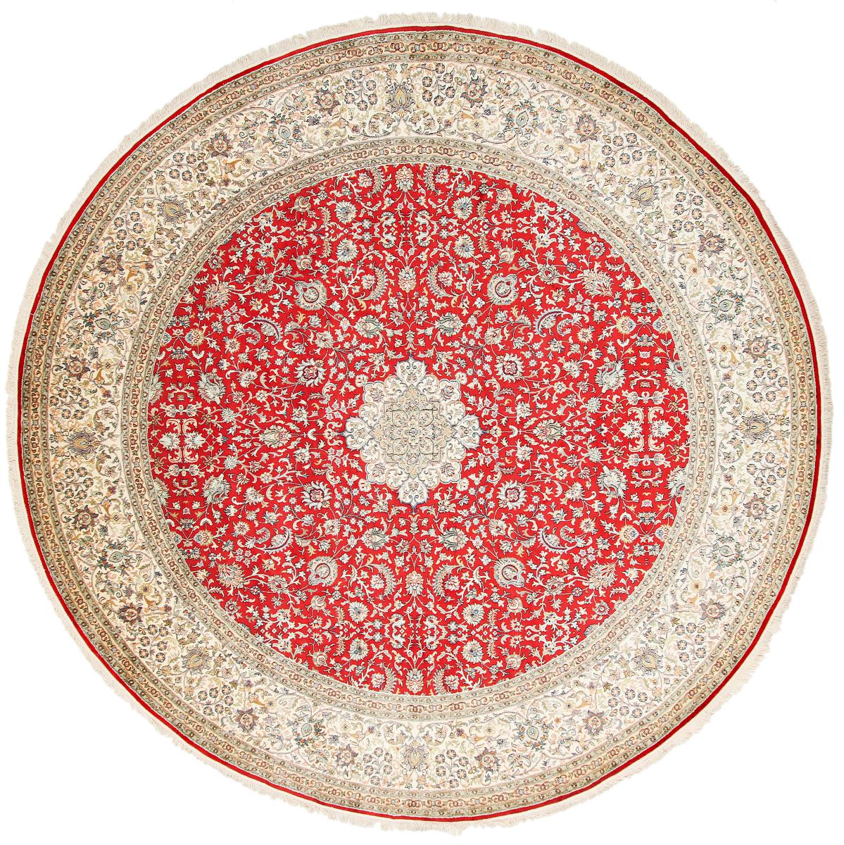 Tapis indien Cachemire Soie 305x302 305x302, Tapis persan Noué à la main