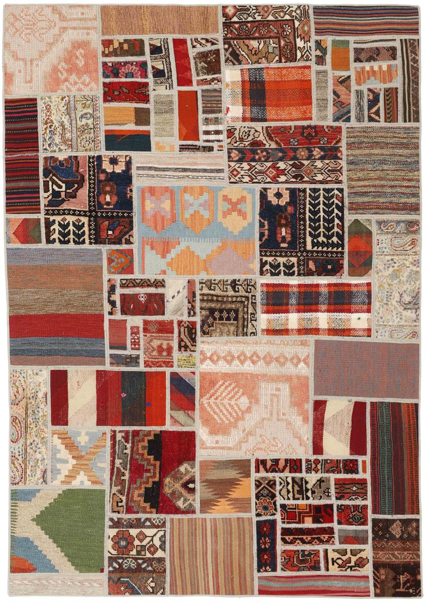 Tapete persa Kilim Patchwork 6'6"x4'7" 6'6"x4'7", Tapete persa Tecido à mão