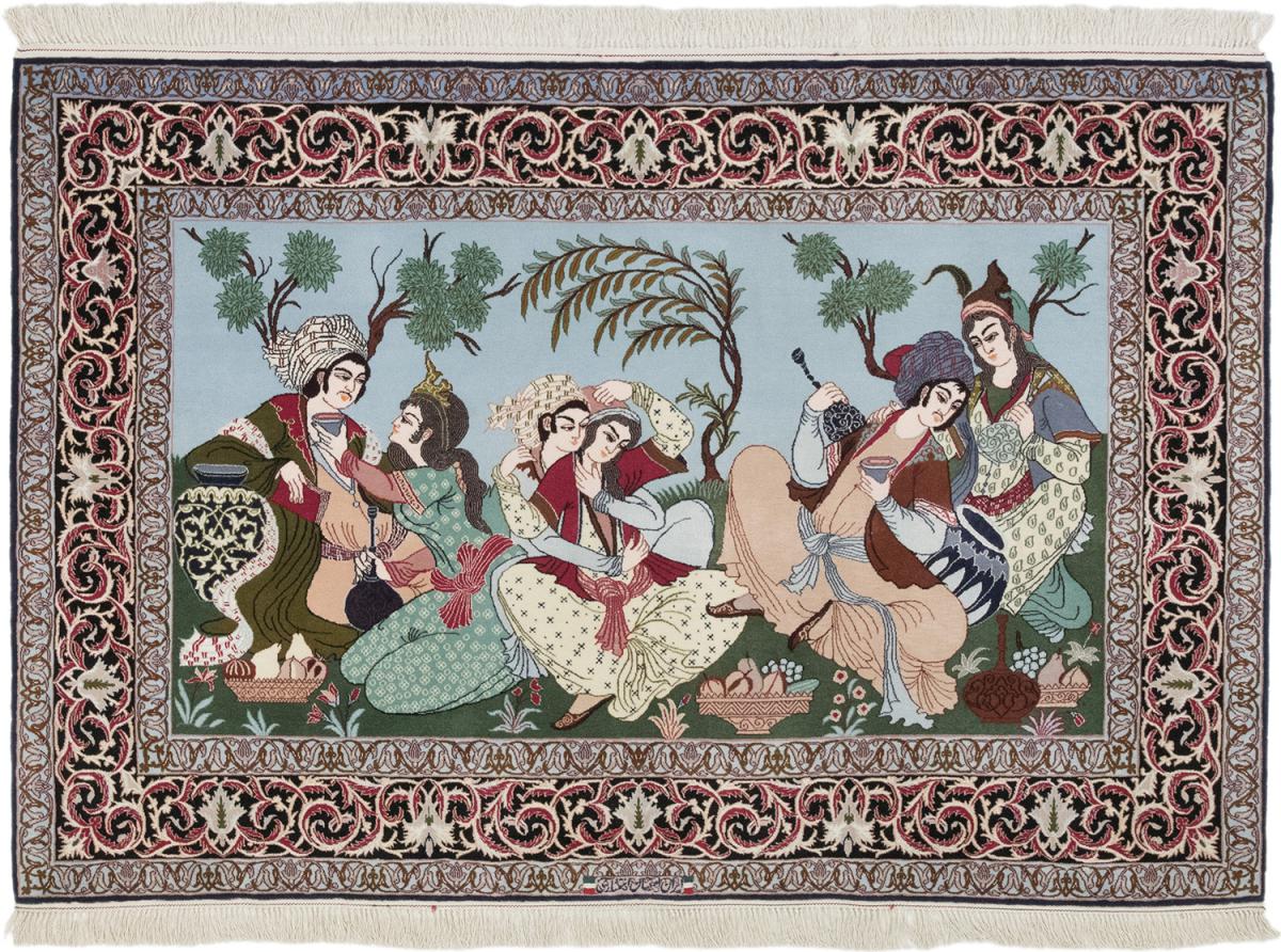 Persisk matta Isfahan Silkenkette 164x112 164x112, Persisk matta Knuten för hand