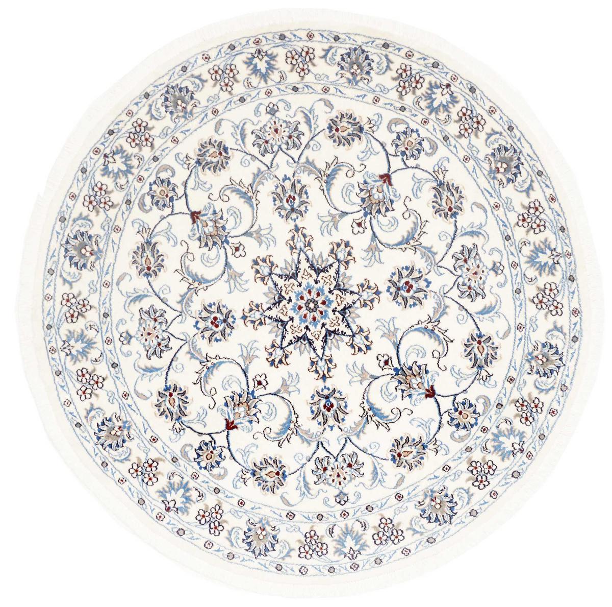 Persian Rug Nain 4'11"x4'11" 4'11"x4'11", Persian Rug Knotted by hand