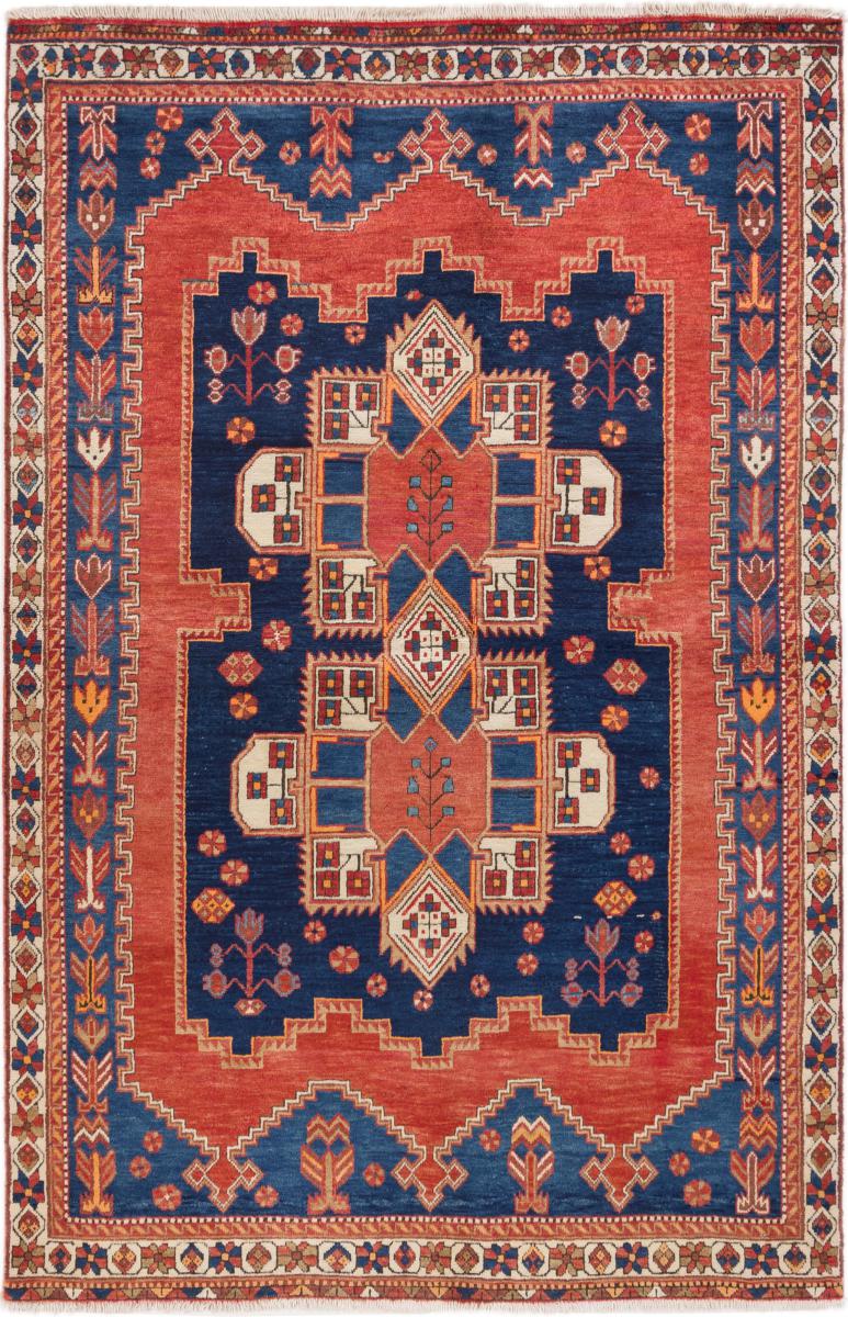 Tapis persan Afshar Sirjan 228x142 228x142, Tapis persan Noué à la main
