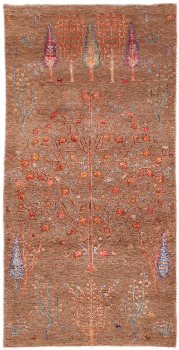 Indisk tæppe Sadraa 148x74 148x74, Persisk tæppe Knyttet i hånden