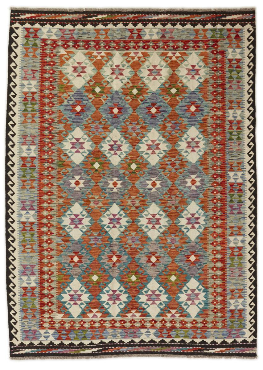 Afghan rug Kilim Afghan 7'10"x5'8" 7'10"x5'8", Persian Rug Woven by hand