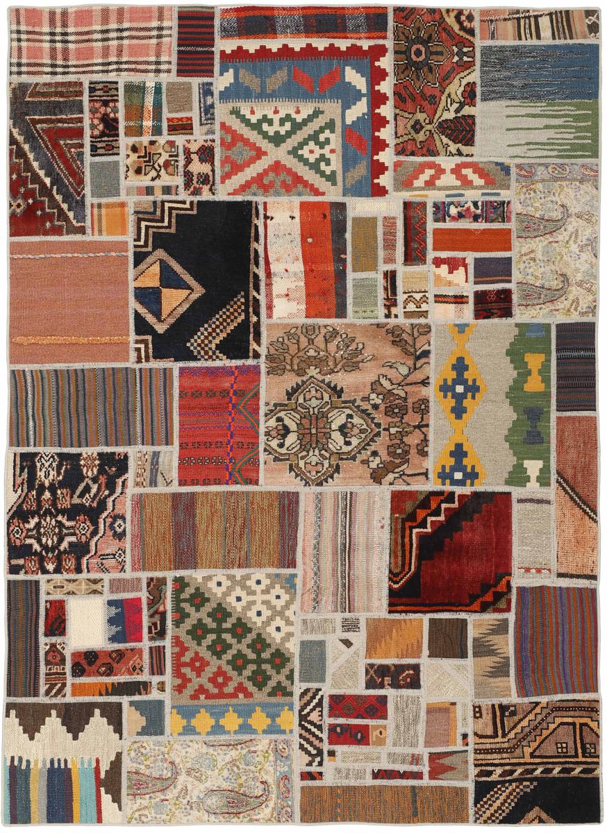 Tapete persa Kilim Patchwork 199x141 199x141, Tapete persa Tecido à mão