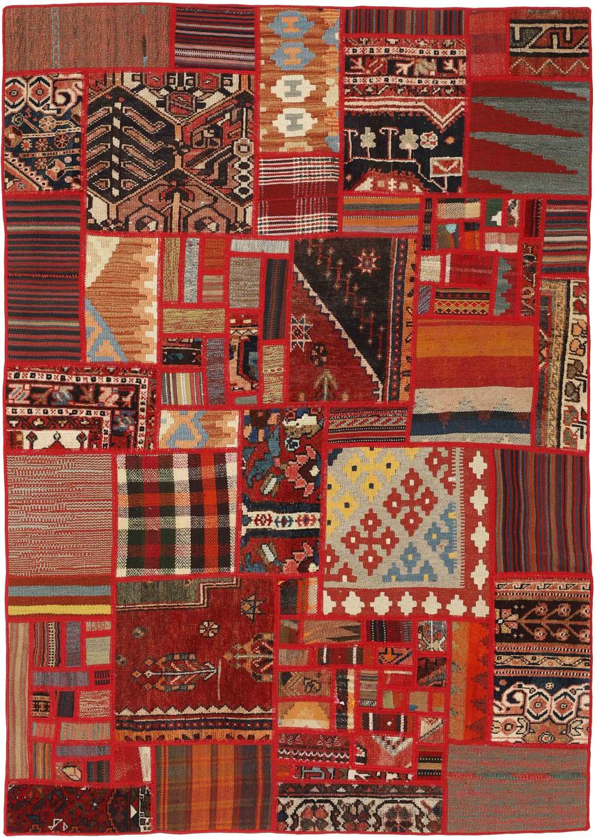 Tapete persa Kilim Patchwork 201x139 201x139, Tapete persa Tecido à mão