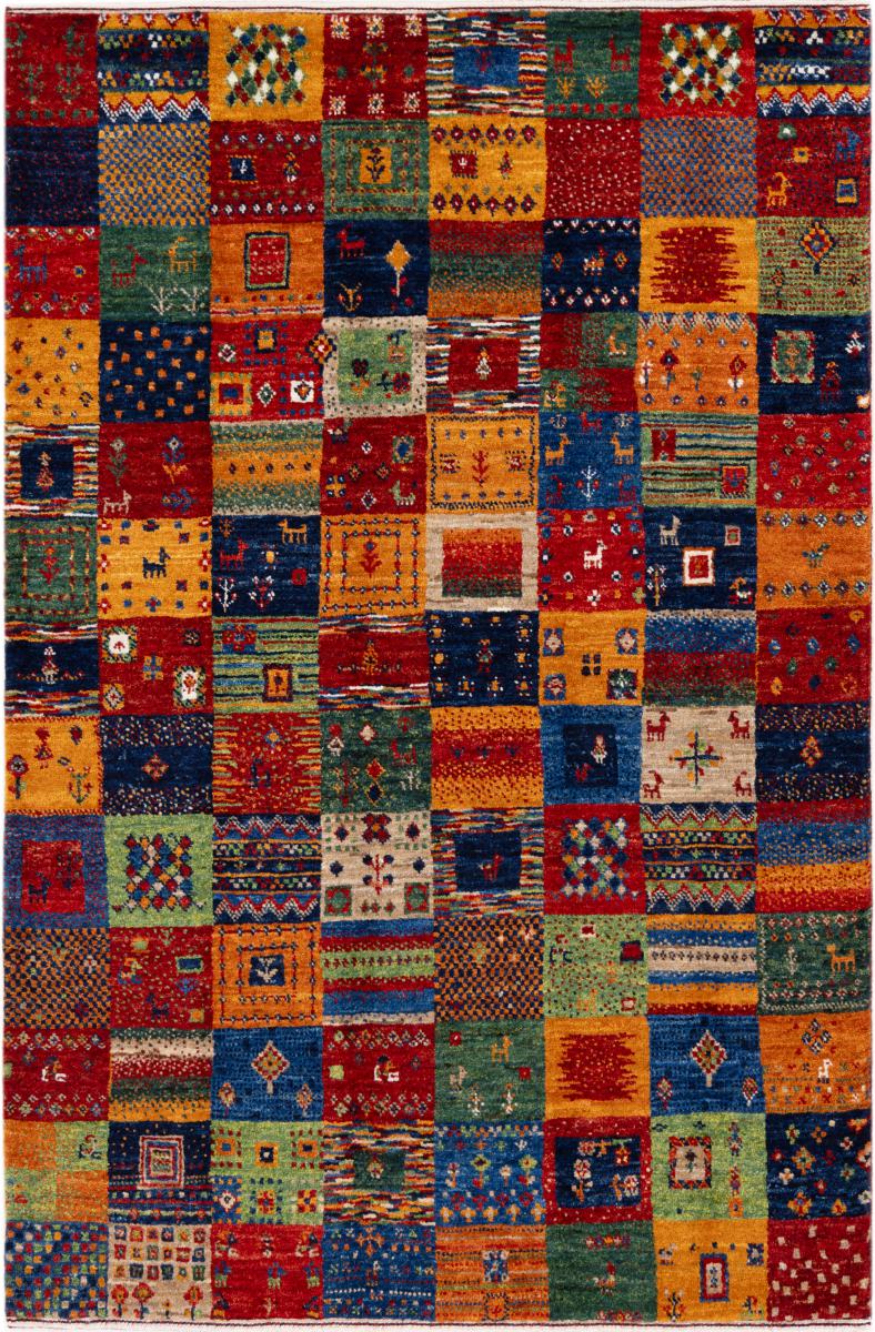 Tapis persan Persan Gabbeh Loribaft Atelier 125x81 125x81, Tapis persan Noué à la main