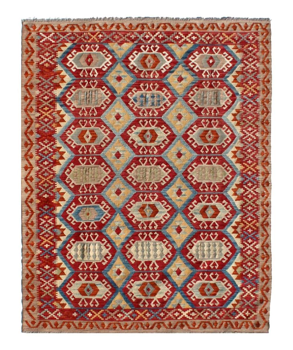 Afghan rug Kilim Afghan 8'2"x6'2" 8'2"x6'2", Persian Rug Woven by hand