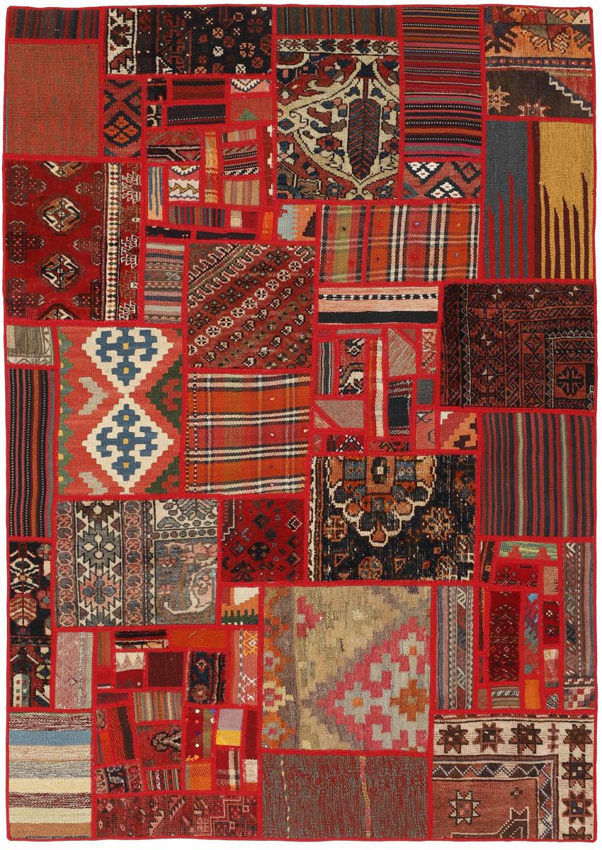 Tapete persa Kilim Patchwork 199x141 199x141, Tapete persa Tecido à mão