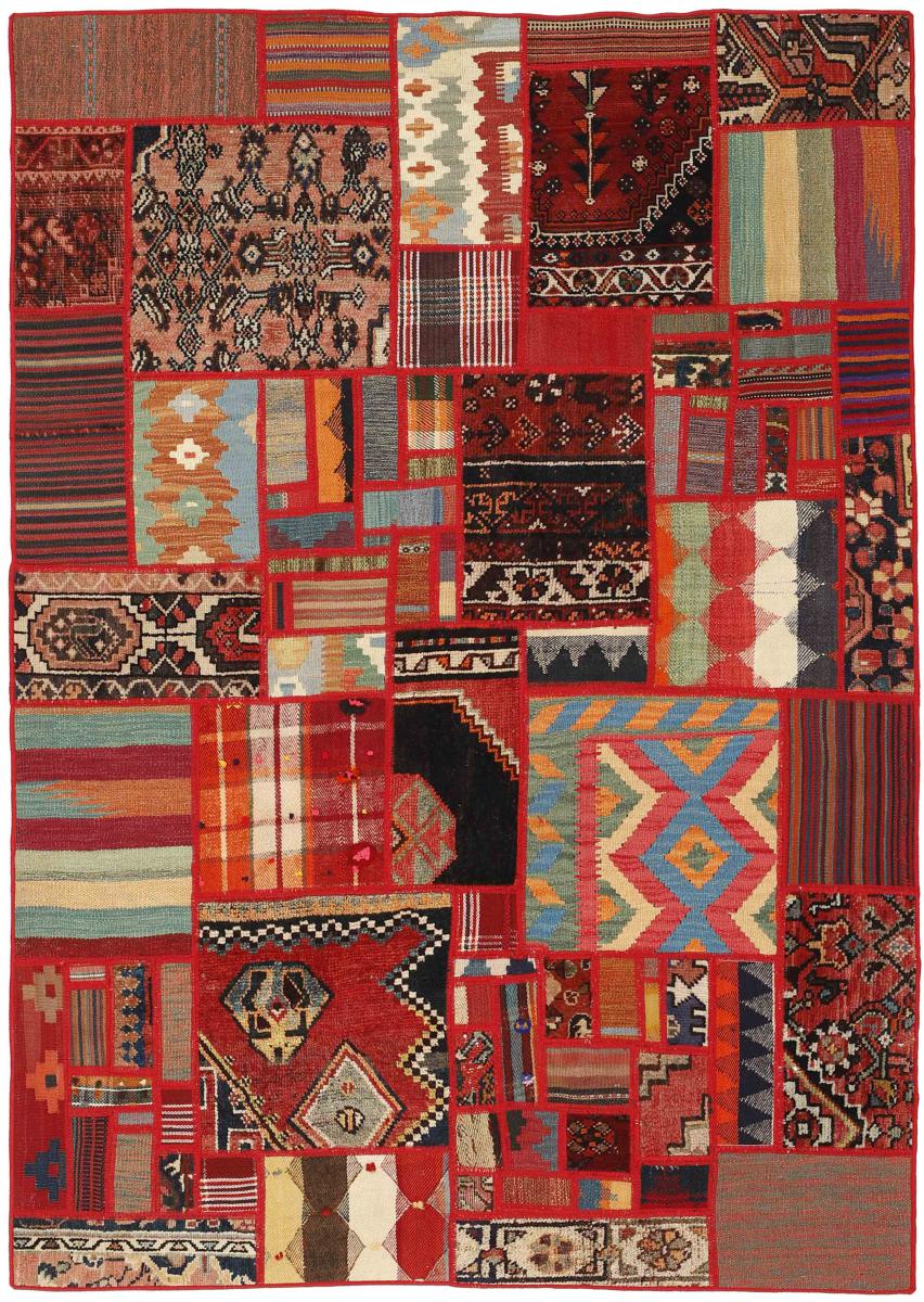 Tapete persa Kilim Patchwork 199x139 199x139, Tapete persa Tecido à mão