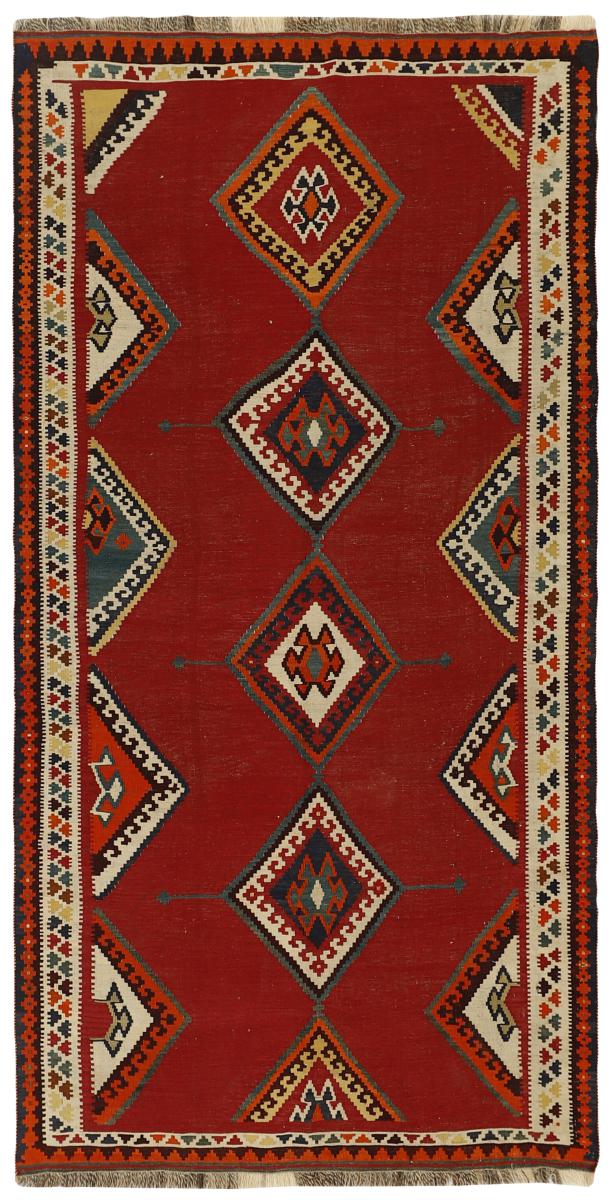 Persian Rug Kilim Fars 8'4"x4'2" 8'4"x4'2", Persian Rug Woven by hand
