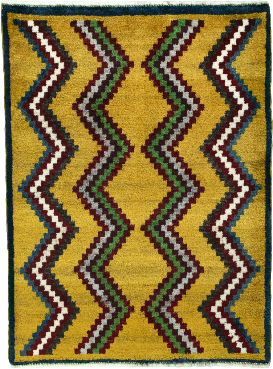 Tapis persan Persan Gabbeh Ghashghai 98x74 98x74, Tapis persan Noué à la main