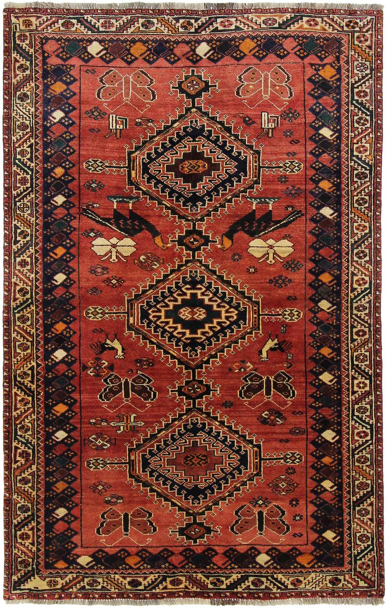 Persisk tæppe Ghashghai 247x158 247x158, Persisk tæppe Knyttet i hånden