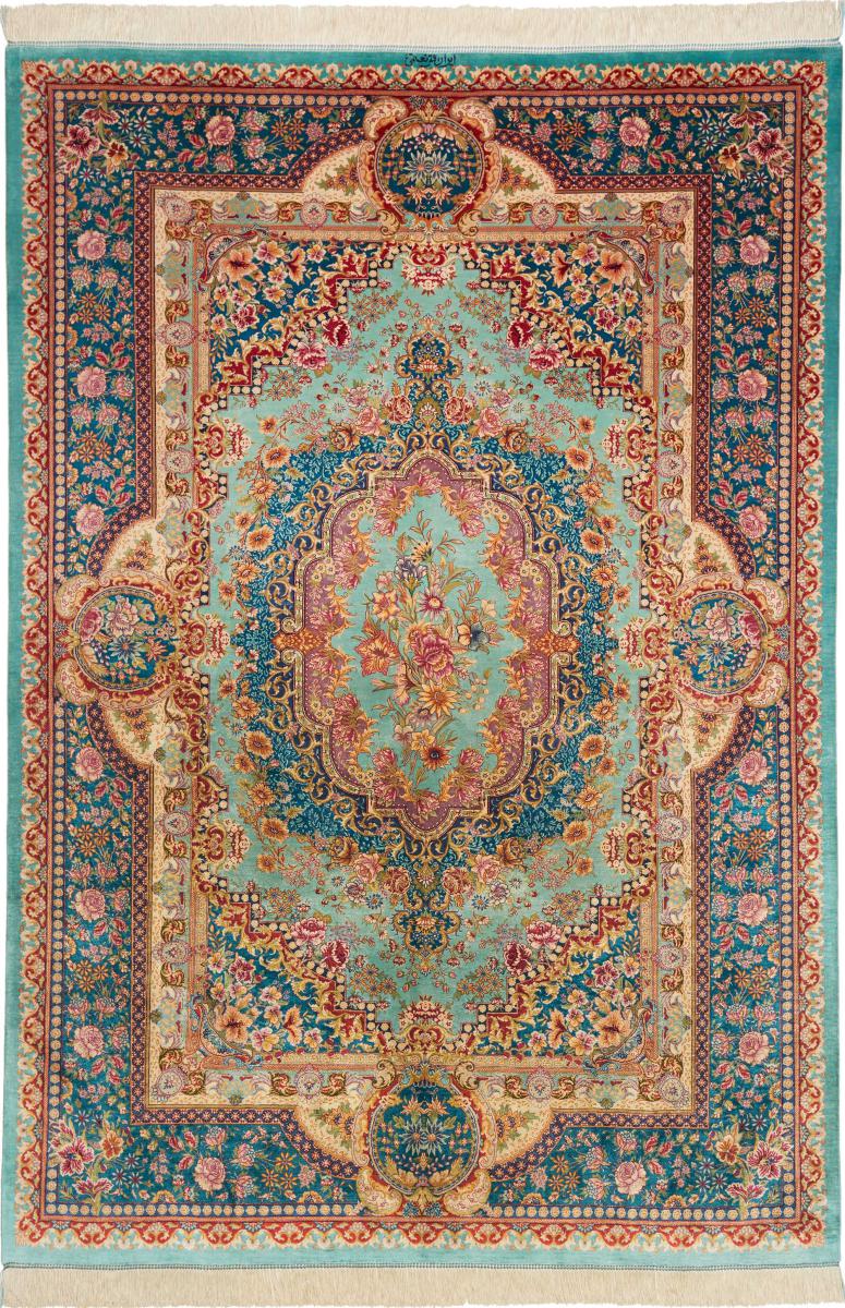 Perzisch tapijt Qum Zijde 234x160 234x160, Perzisch tapijt Handgeknoopte