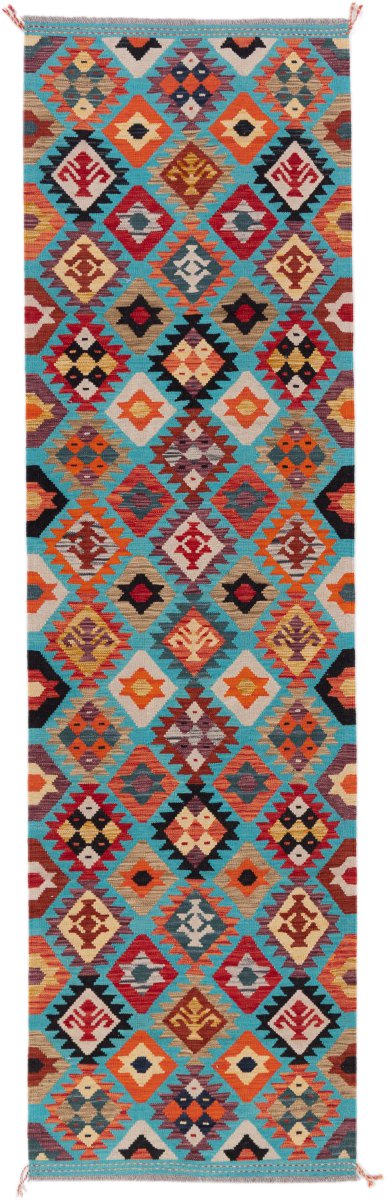 Afghanischer Teppich Kelim Afghan 303x86 303x86, Perserteppich Handgewebt