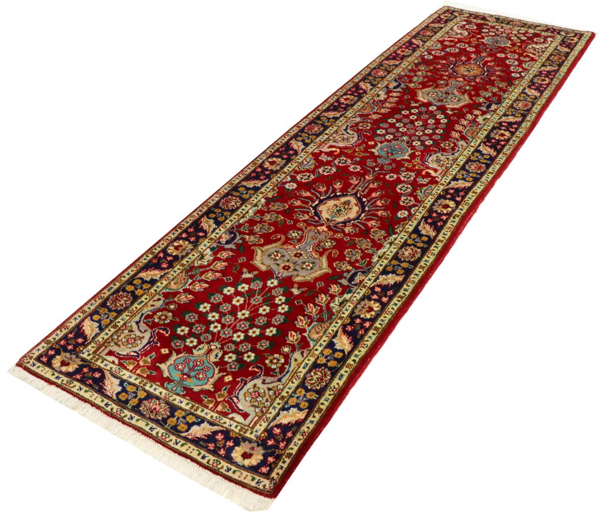 Persian Rug Tabriz 9'9"x2'8" 9'9"x2'8", Persian Rug Knotted by hand