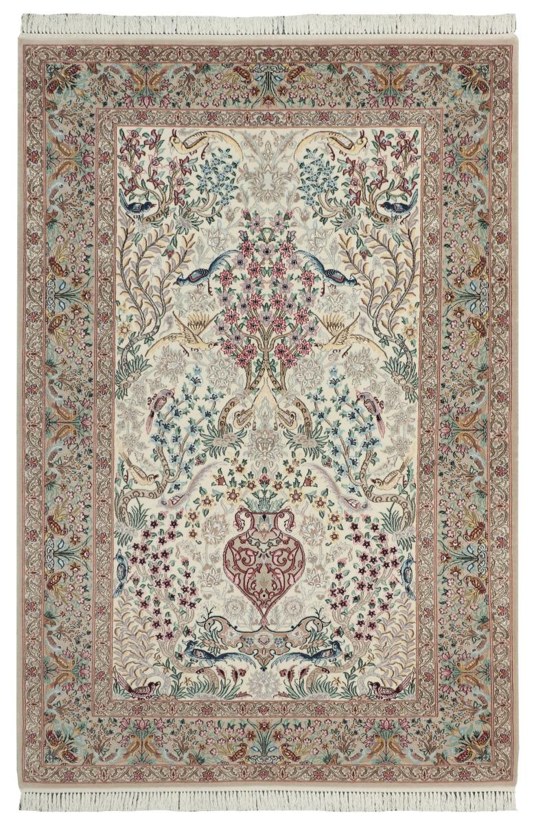 Alfombra persa Isfahán Urdimbre de Seda 196x133 196x133, Alfombra persa Anudado a mano