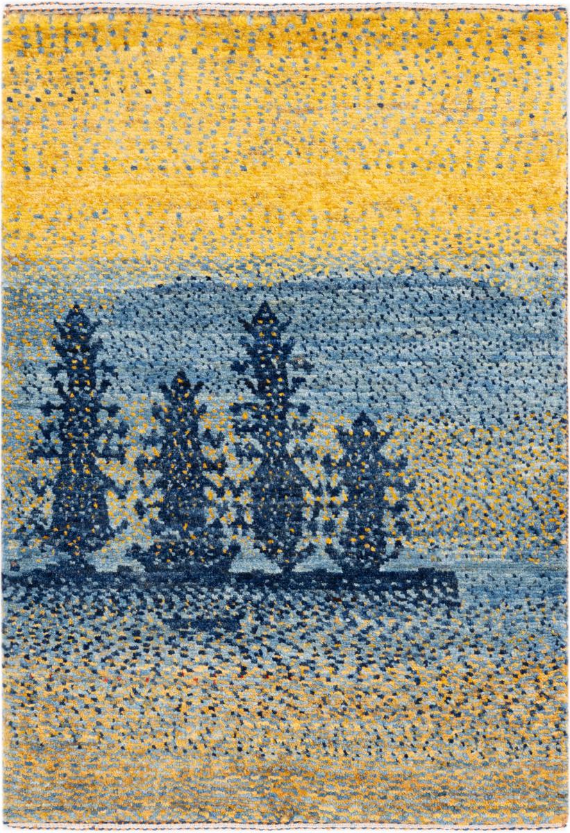 Tapis persan Persan Gabbeh Loribaft Atelier 89x62 89x62, Tapis persan Noué à la main