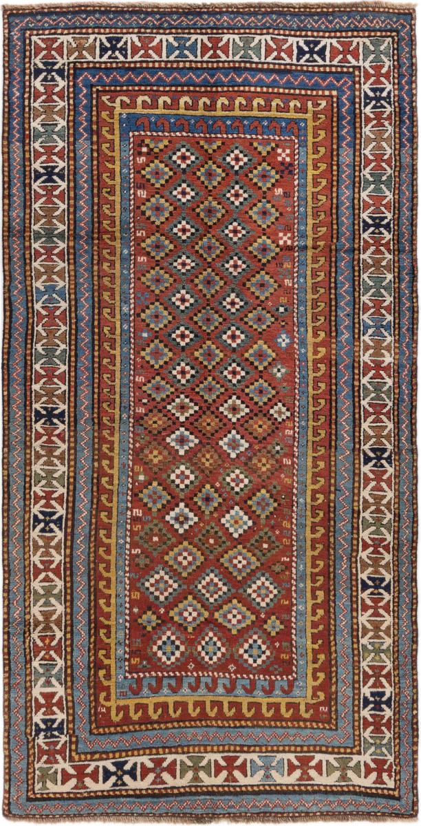 Russischer Teppich Kazak Alt 220x115 220x115, Perserteppich Handgeknüpft