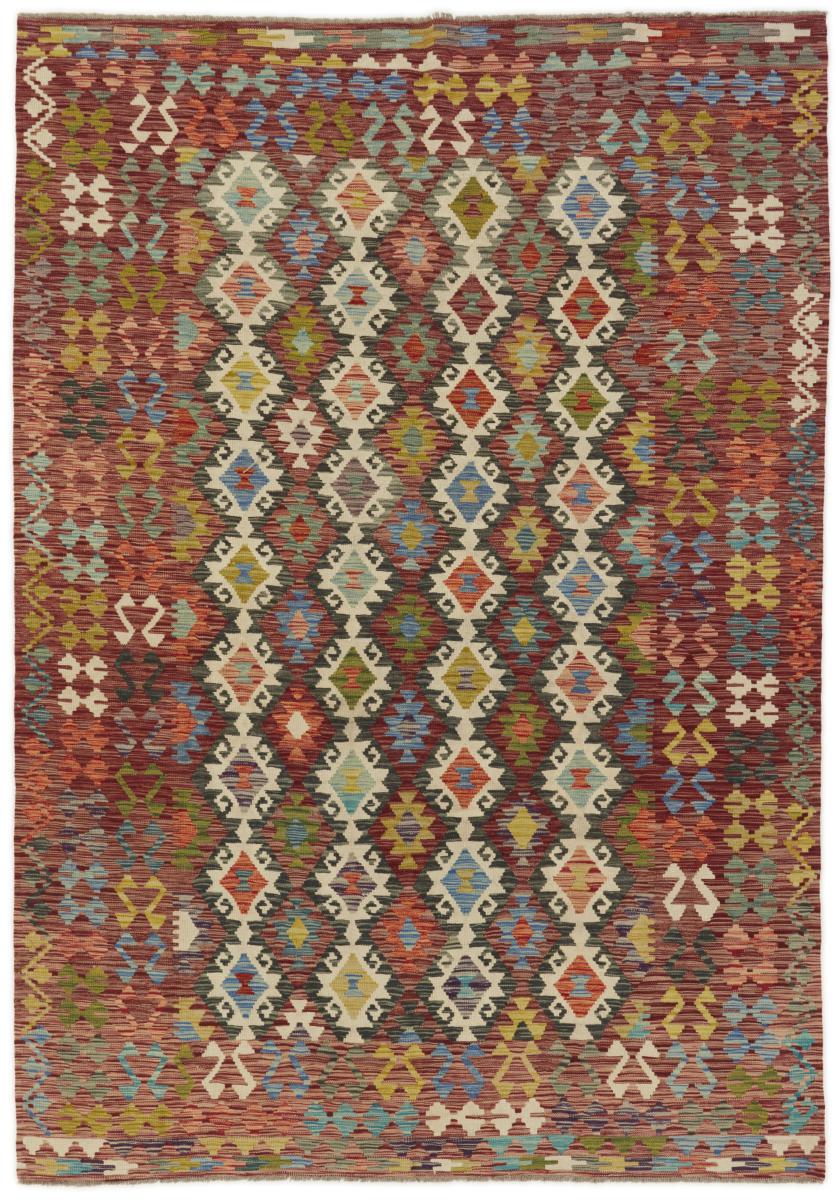 Afghan rug Kilim Afghan 9'6"x6'8" 9'6"x6'8", Persian Rug Woven by hand