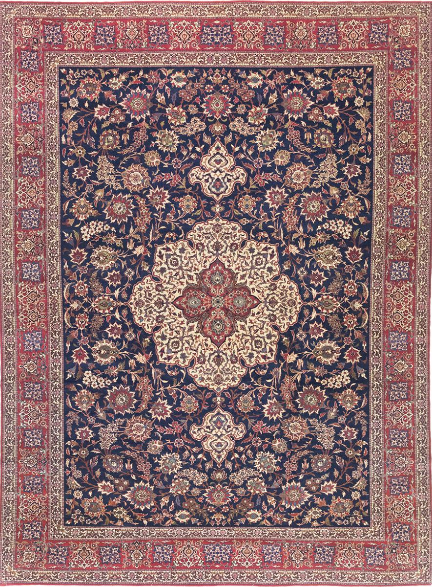 Alfombra persa Isfahán Antiguo 420x311 420x311, Alfombra persa Anudado a mano