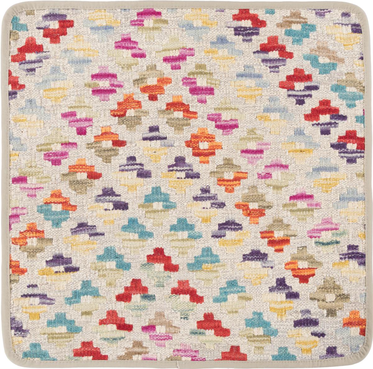 Afghan rug Kilim Afghan Cushion Cover 50x50 50x50, Persian Rug Knotted by hand