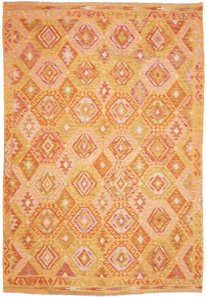Afghan rug Kilim Afghan 9'7"x6'9" 9'7"x6'9", Persian Rug Woven by hand