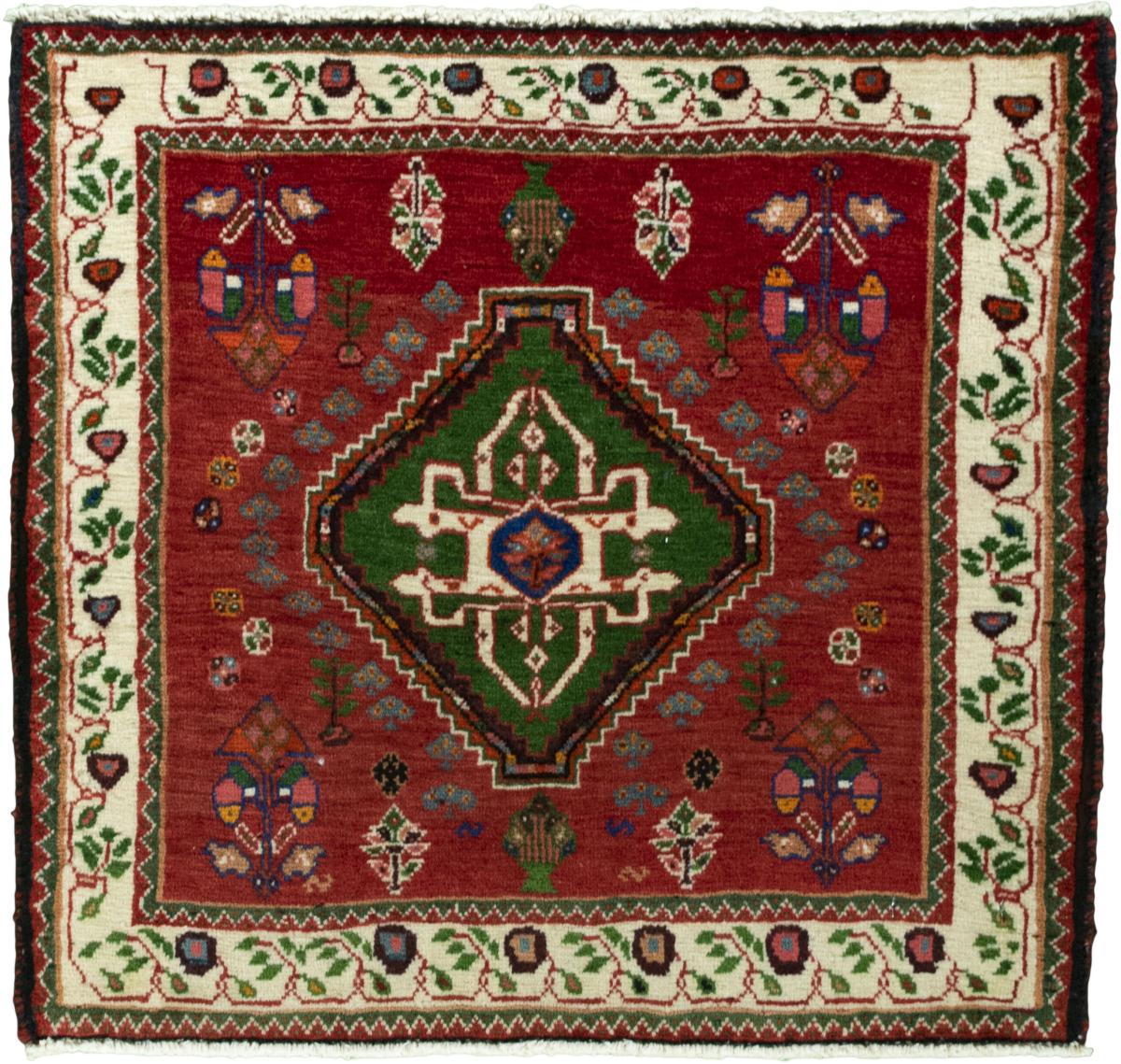 Tapis persan Shiraz 61x63 61x63, Tapis persan Noué à la main
