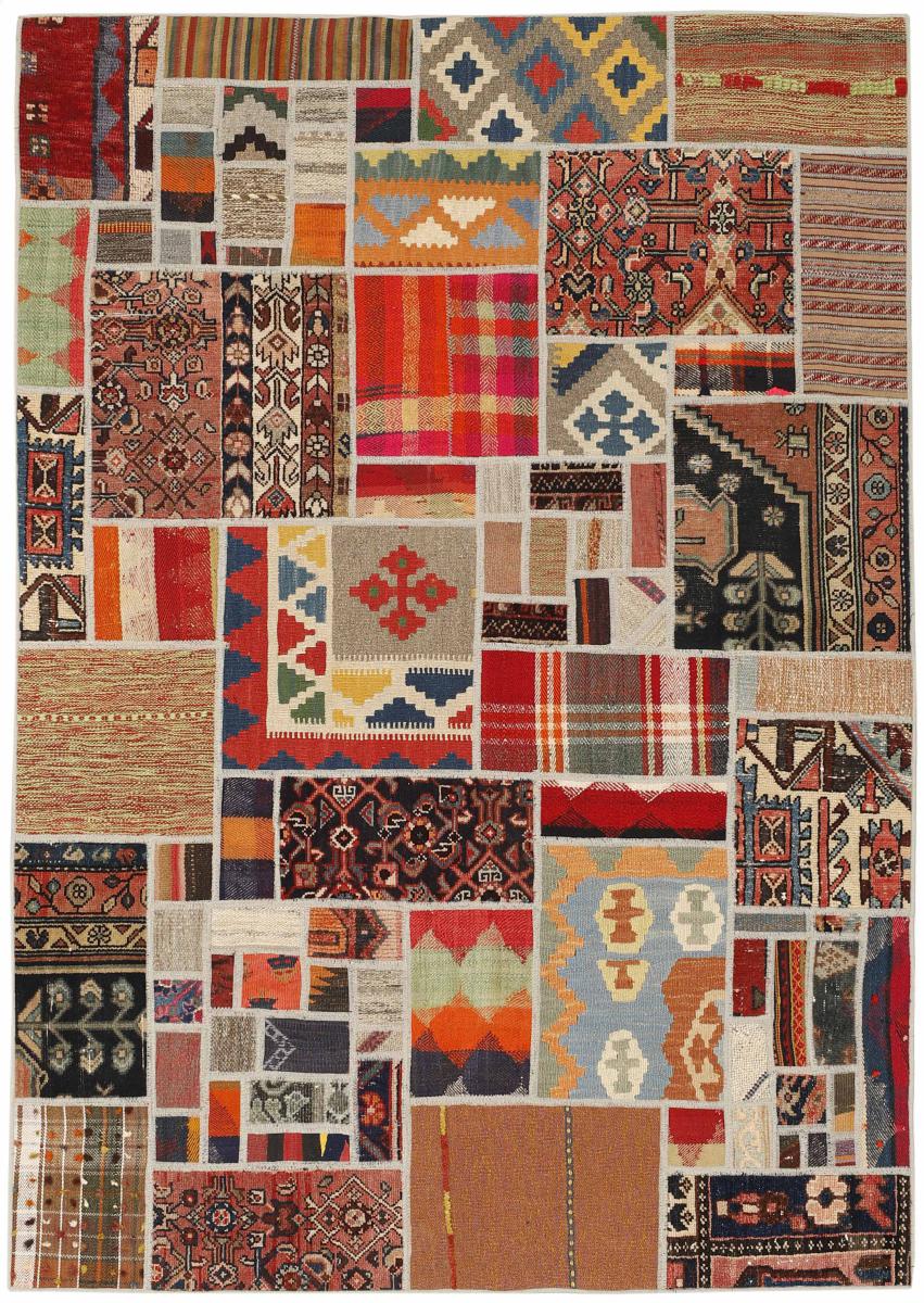 Tapete persa Kilim Patchwork 199x139 199x139, Tapete persa Tecido à mão