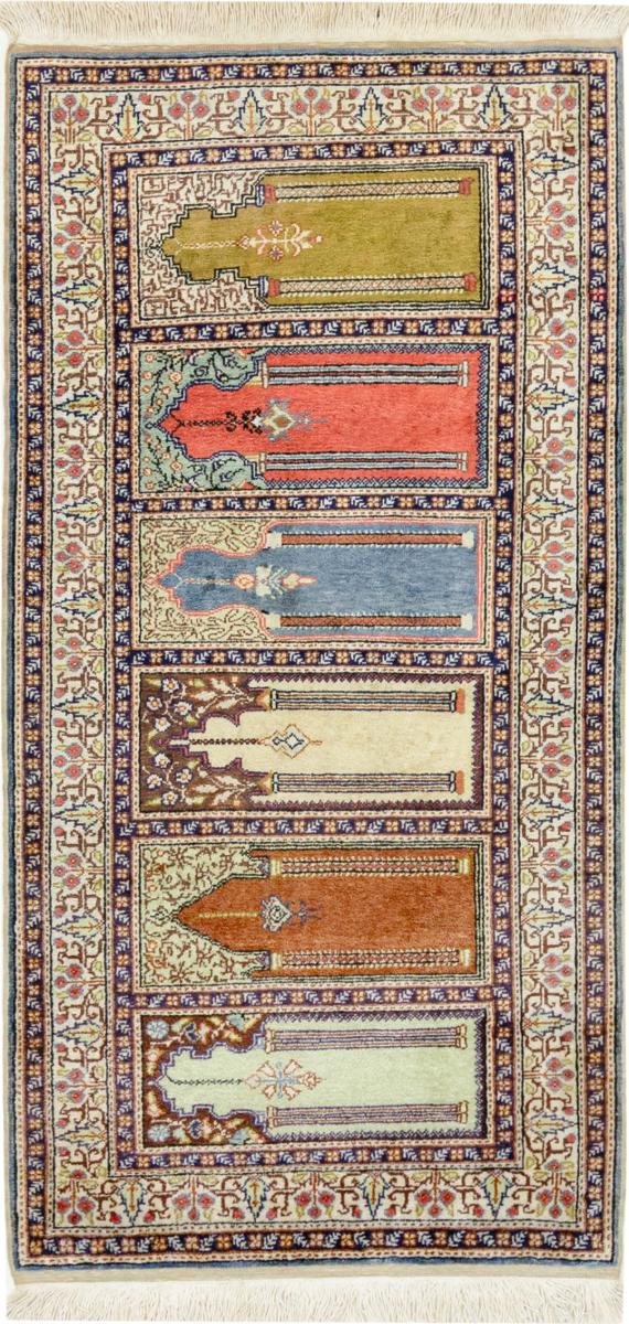  Hereke Jedwab 142x74 142x74, Dywan perski Ręcznie tkane