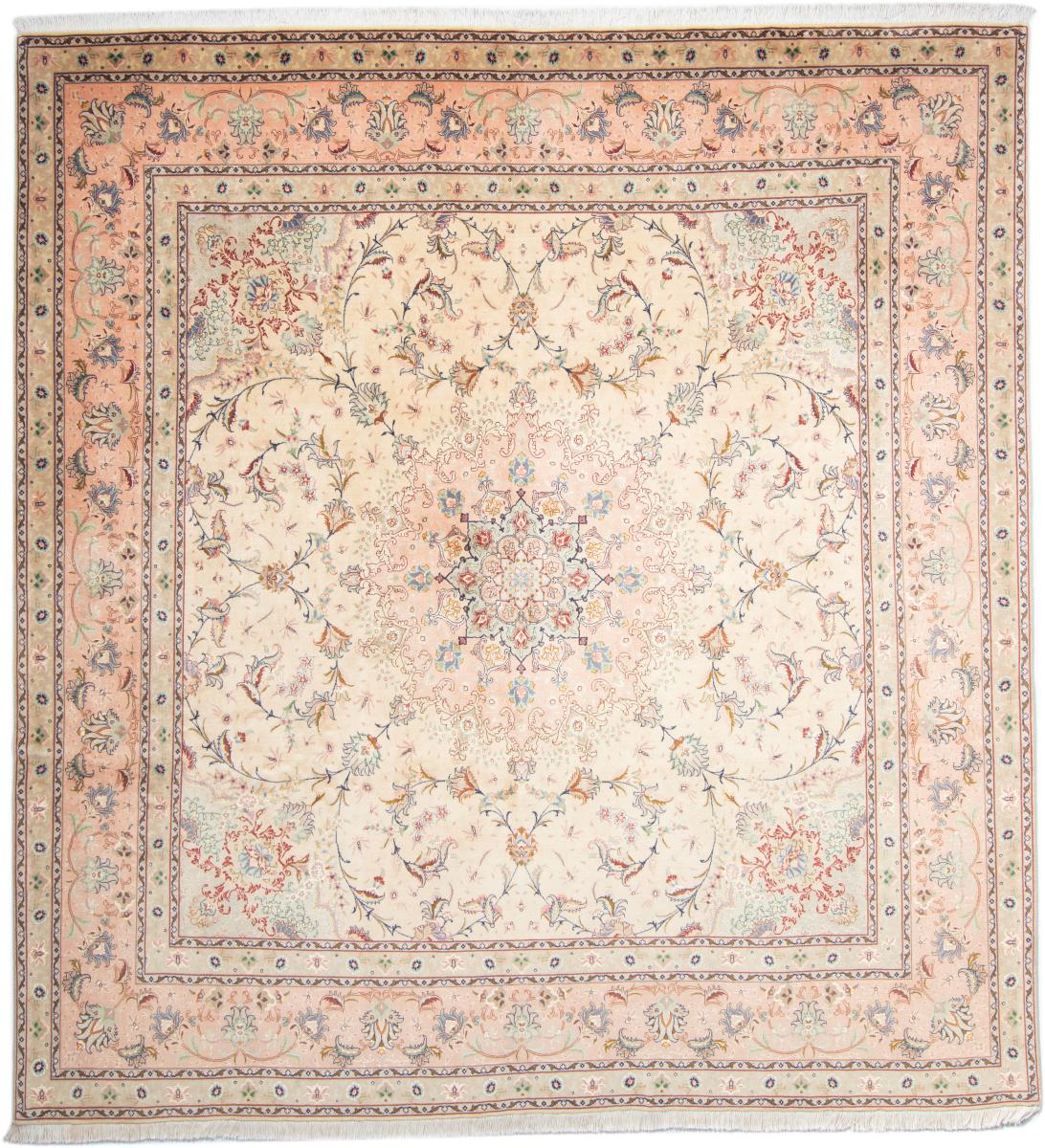 Tapete persa Tabriz 50Raj 260x242 260x242, Tapete persa Atado à mão