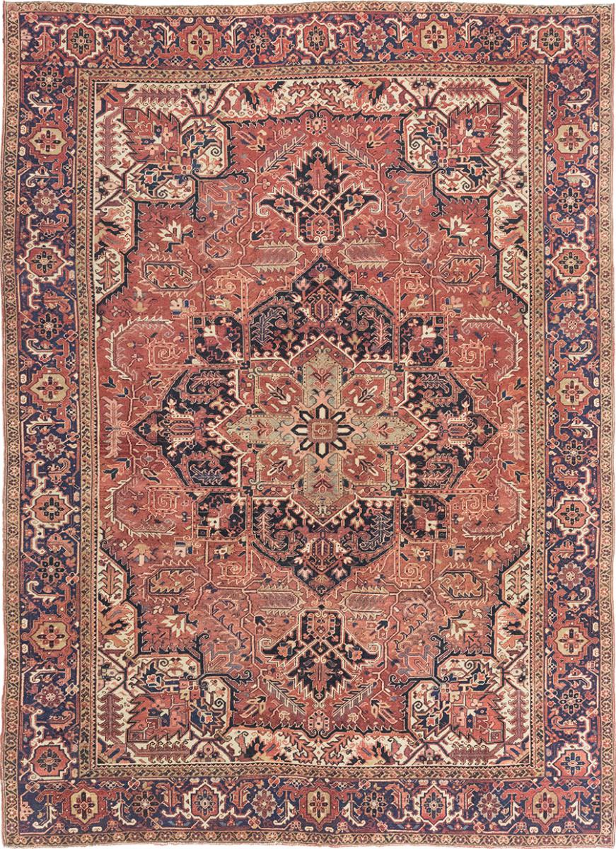 Alfombra persa Heriz Antiguo 390x285 390x285, Alfombra persa Anudado a mano