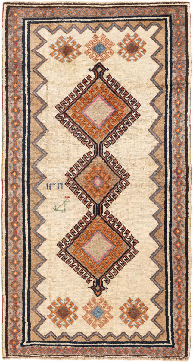 Persian Rug Persian Gabbeh Ghashghai 190x104 190x104, Persian Rug Knotted by hand