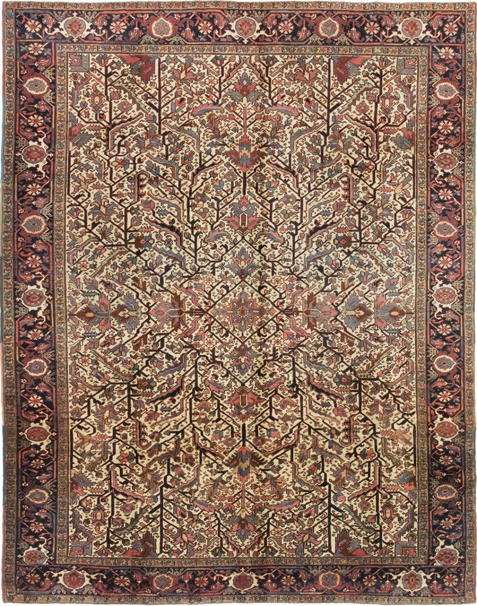 Persian Rug Heriz Antique 10'3"x8'0" 10'3"x8'0", Persian Rug Knotted by hand