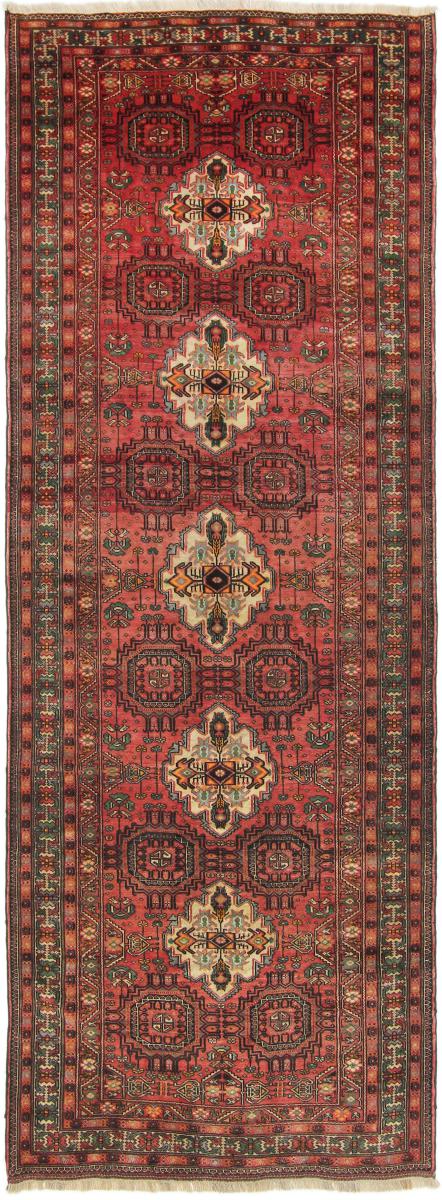 Persian Rug Turkaman 406x148 406x148, Persian Rug Knotted by hand