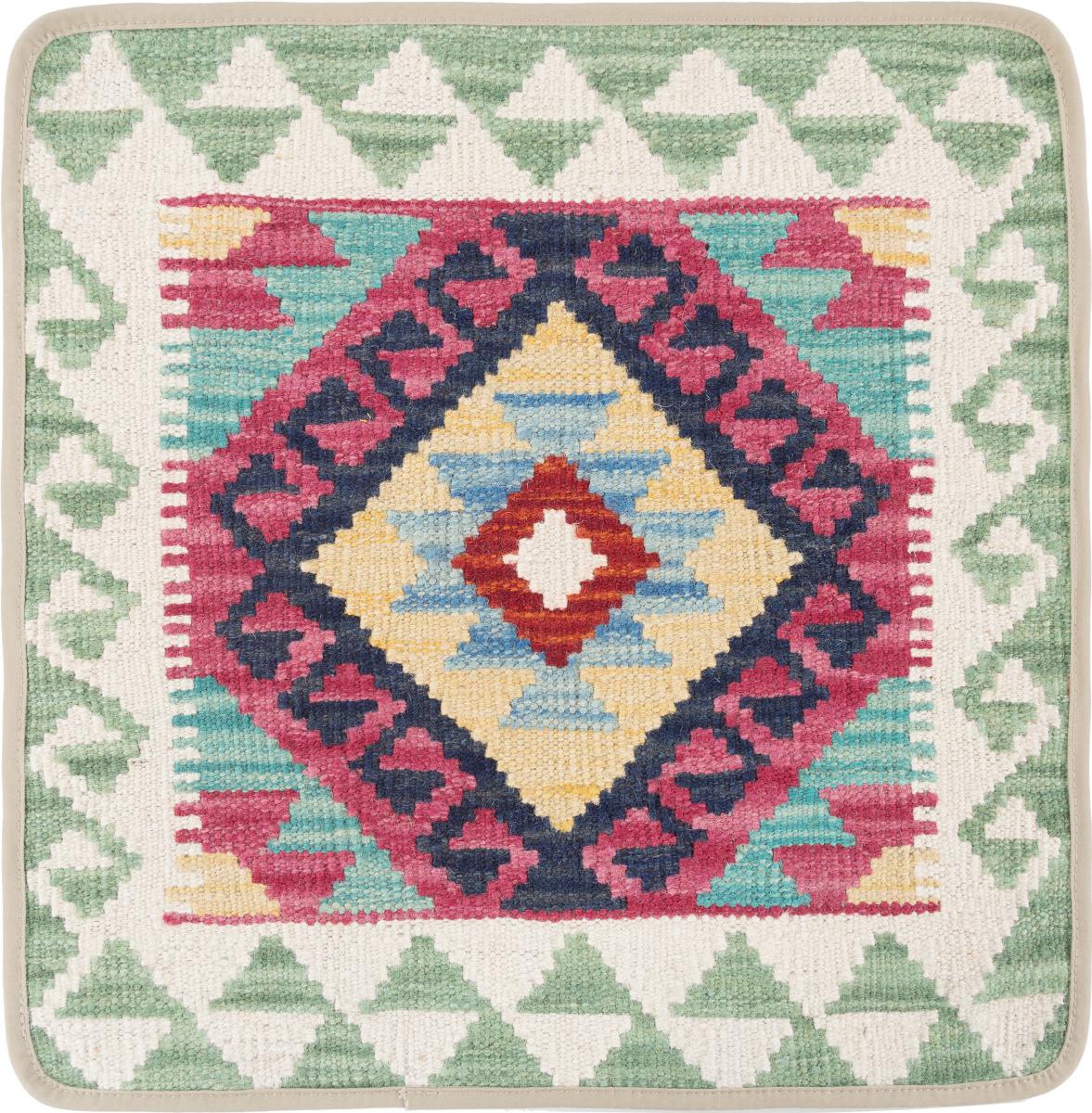Afghan rug Kilim Afghan Cushion Cover 50x50 50x50, Persian Rug Knotted by hand