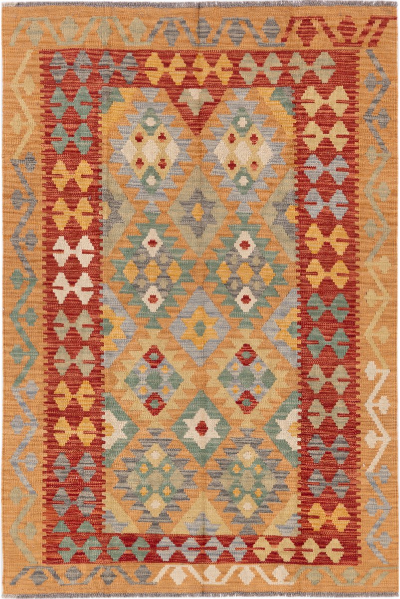 Afghan rug Kilim Afghan 5'1"x3'5" 5'1"x3'5", Persian rug Handwoven