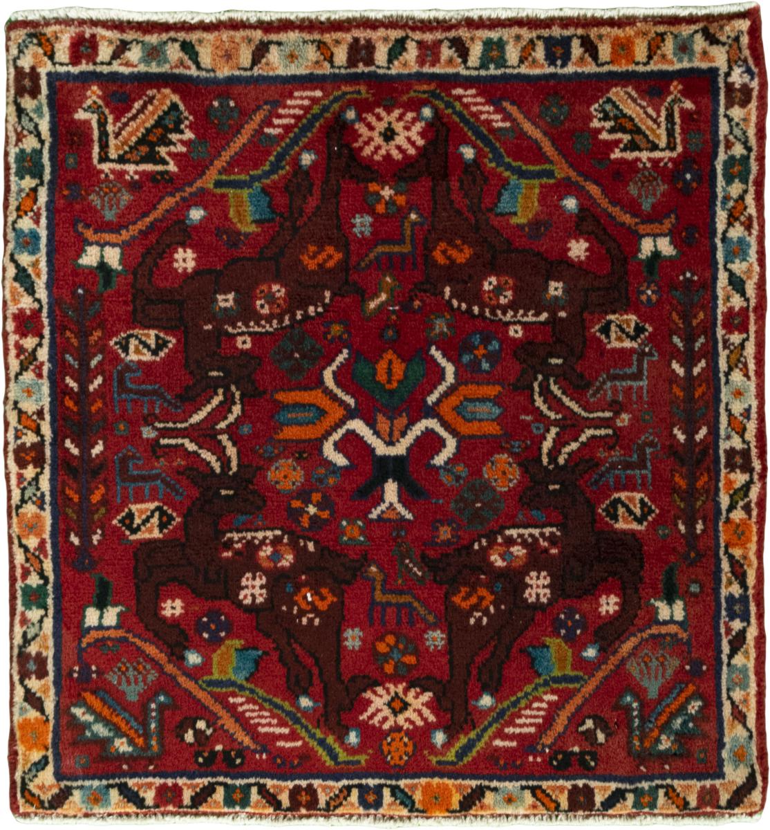 Alfombra persa Shiraz 61x62 61x62, Alfombra persa Anudado a mano