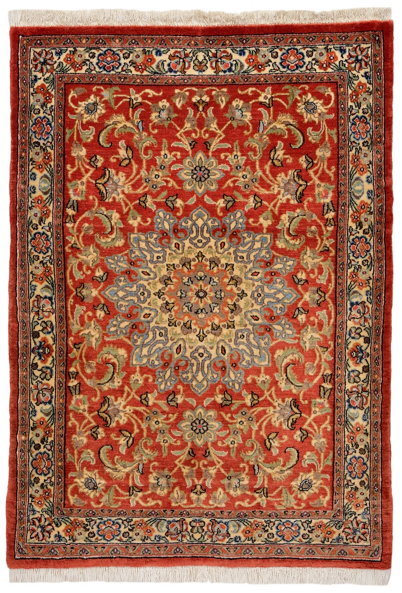 Persian Rug Qum Kork 102x74 102x74, Persian Rug Knotted by hand