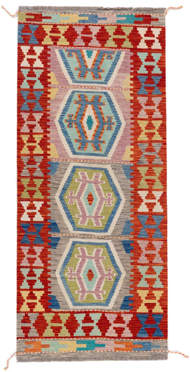 Afghanischer Teppich Kelim Afghan 195x84 195x84, Perserteppich Handgewebt