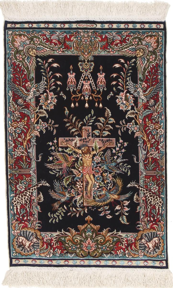  Hereke de Seda 65x43 65x43, Alfombra persa Anudado a mano